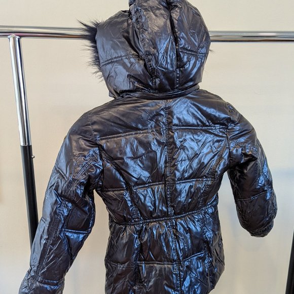 MONNALISA - Girls Black winter Jacket with Hood - Girls Medium - Picture 2 of 4